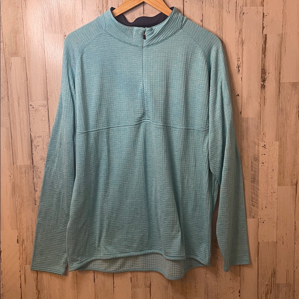 Peter Millar Crown Sport Maven Performance Quarter Zip Reef Blue Size XL
